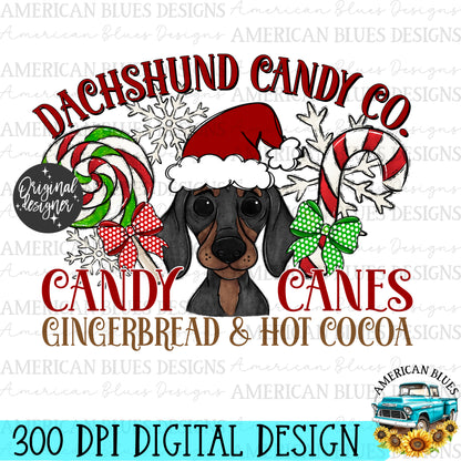 Christmas Dog Candy co digital design | American Blues Designs