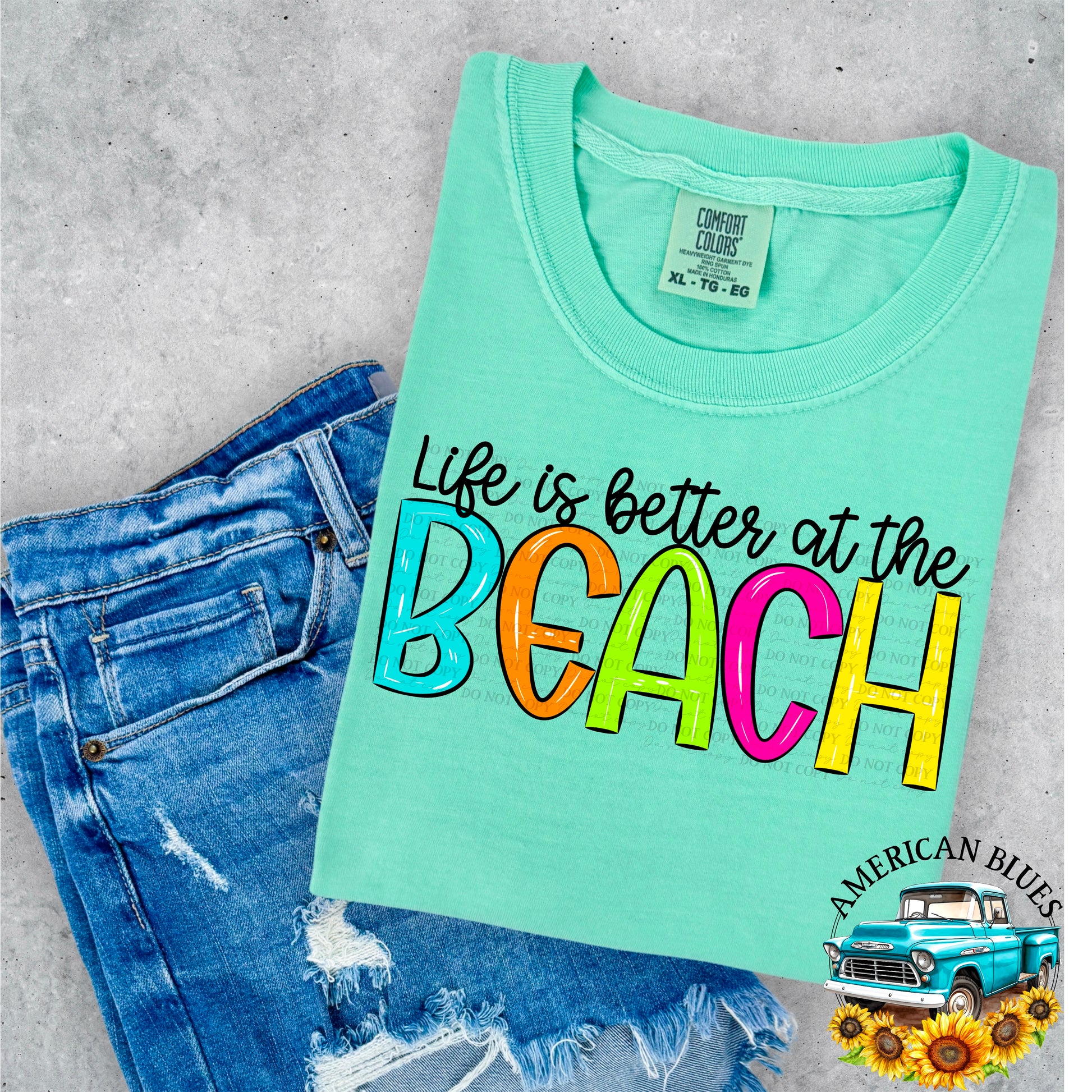  Life is better at the beach digital design | American Blues Designs