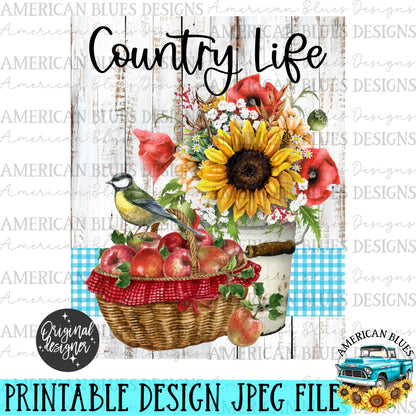 Country Life printable art | American Blues Designs