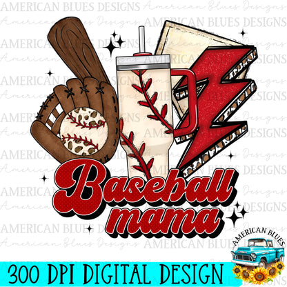 Baseball Mama digital design | American Blues Designs