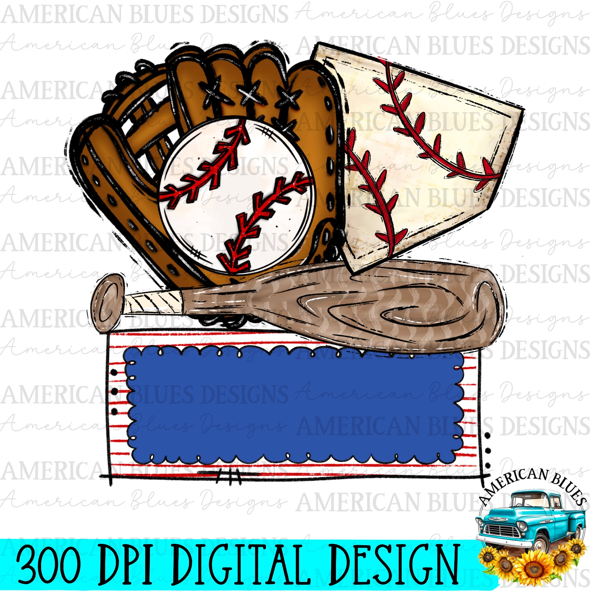 Baseball name plate digital design | American Blues Designs