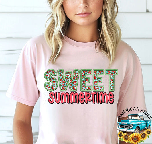 Sweet Summertime- watermelon digital design | American Blues Designs