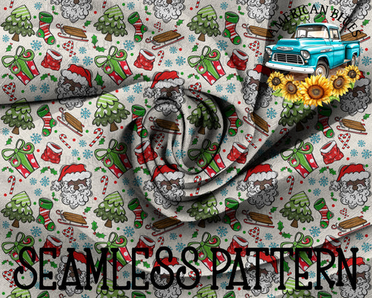 Merry Santa seamless pattern | American Blues Designs
