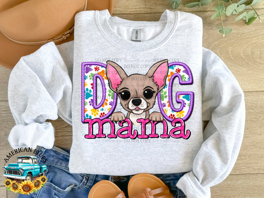 Dog mama Chihuahua digital design | American Blues Design