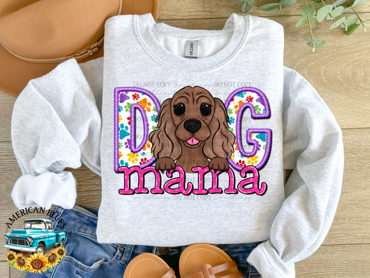 Dog mama Cocker Spaniel digital design | American Blues Design