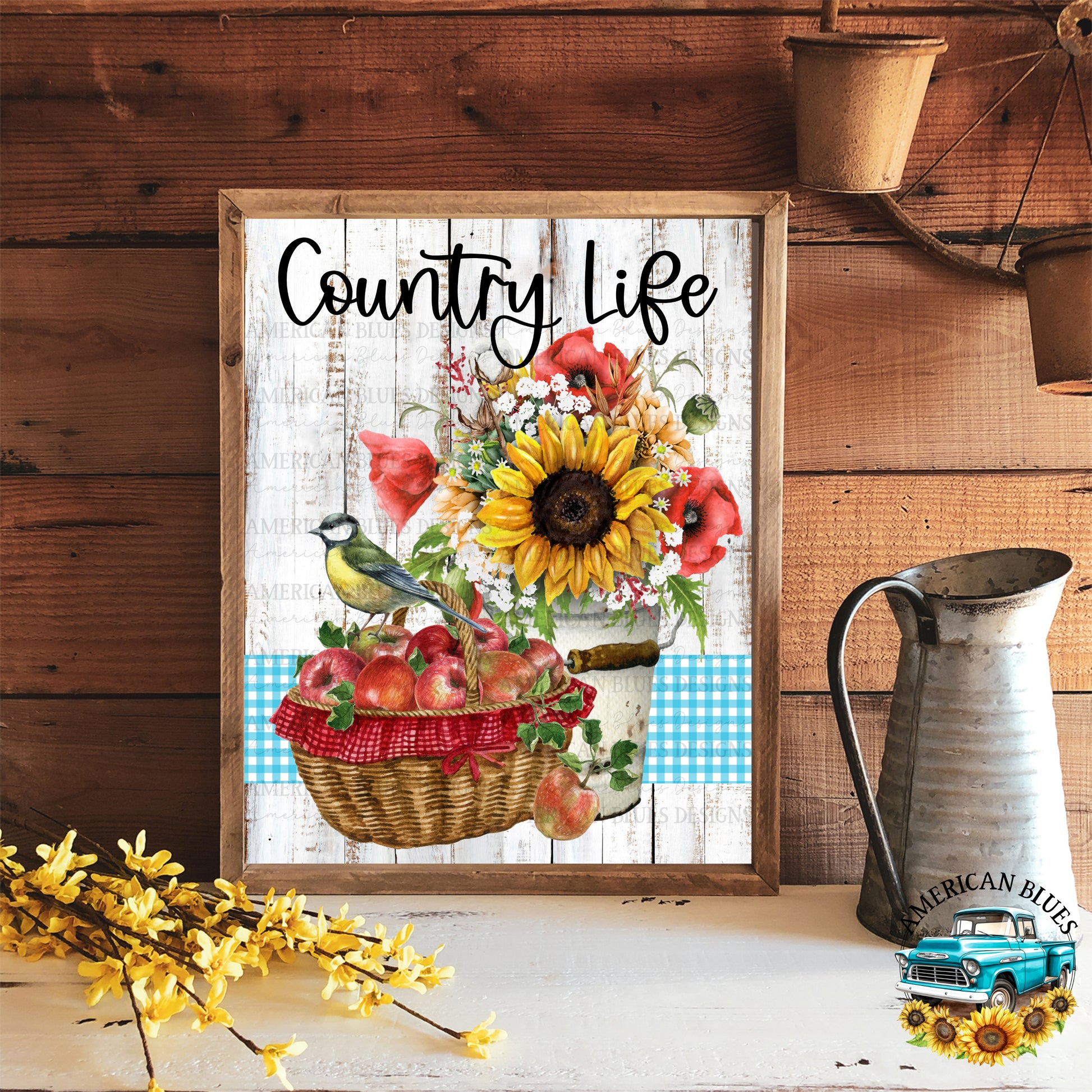 Country Life printable art | American Blues Designs