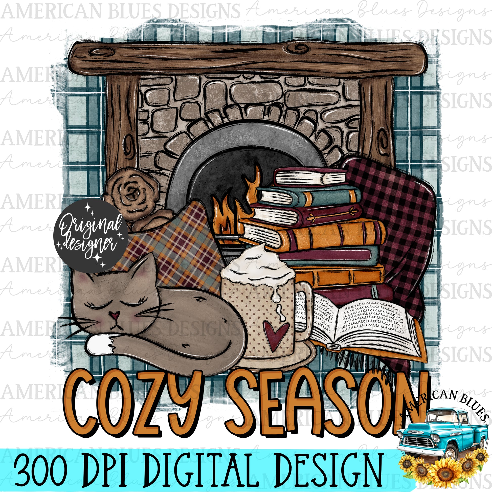 Cozy Season digital design | American Blues Designs