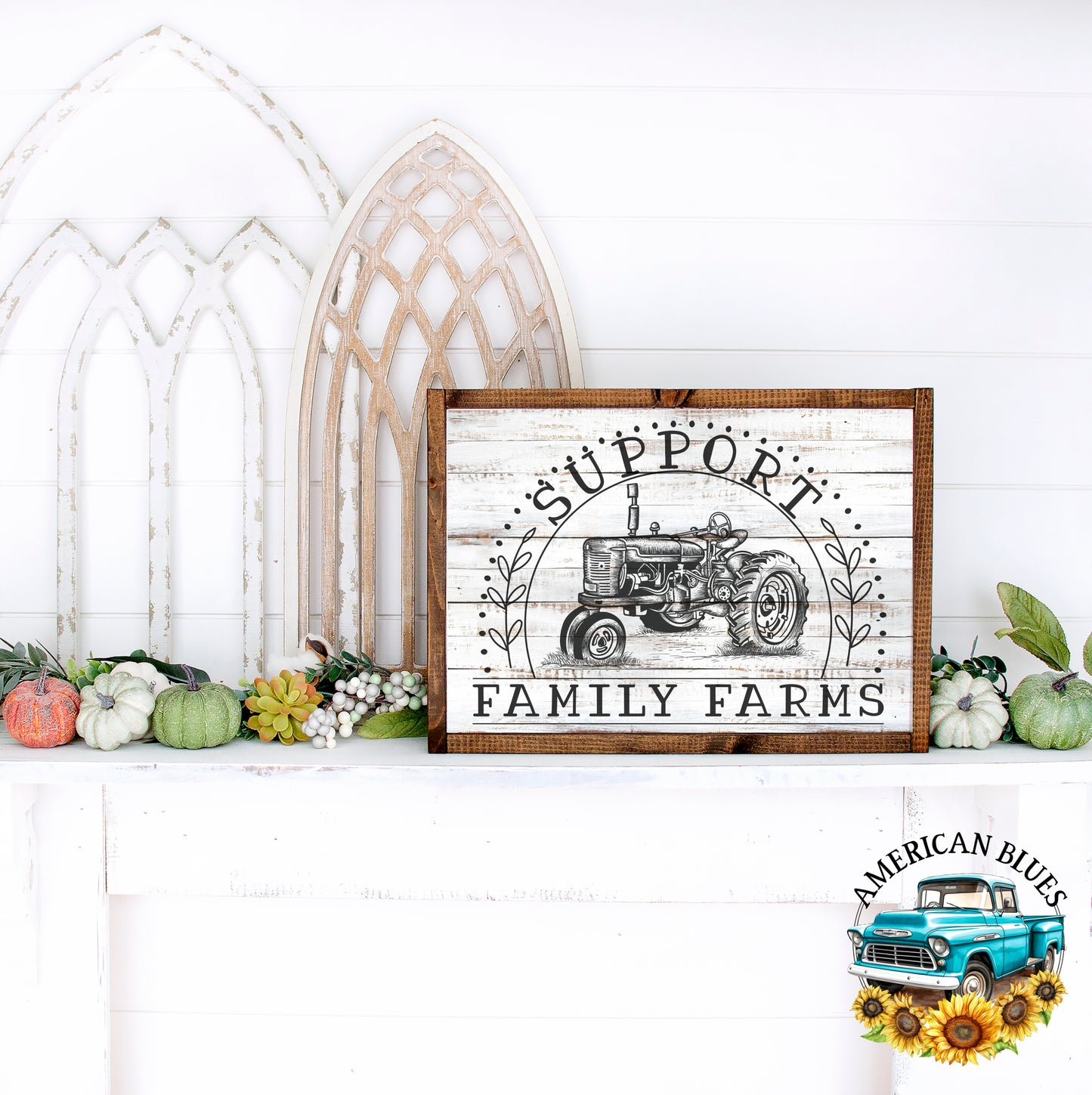 Support Family Farms printable art | American Blues Designs