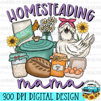 Homesteading mama digital design | American Blues Designs