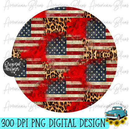 Leopard American Flag