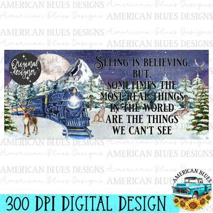 Polar Express mug wrap digital design | American Blues Designs