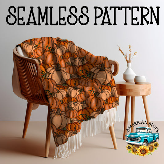 Pumpkin Stack seamless pattern