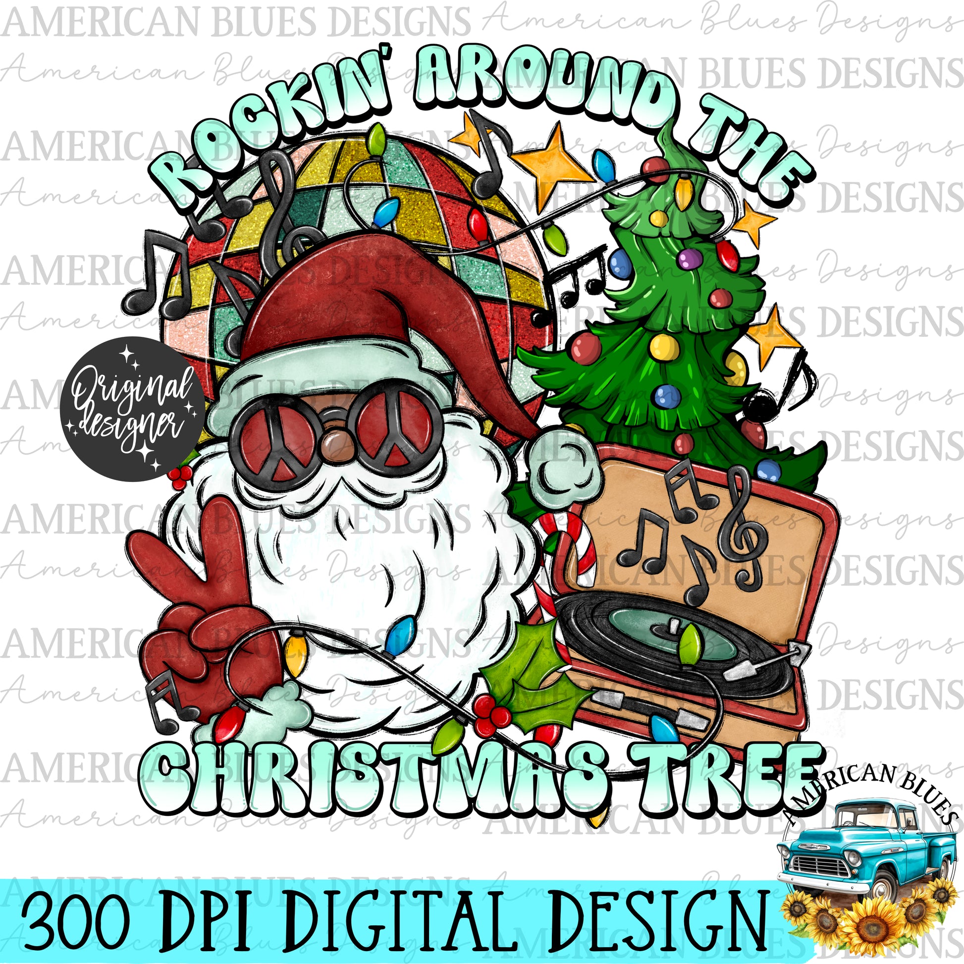 Rockin' Around the Christmas Tree | American Blues Designs
