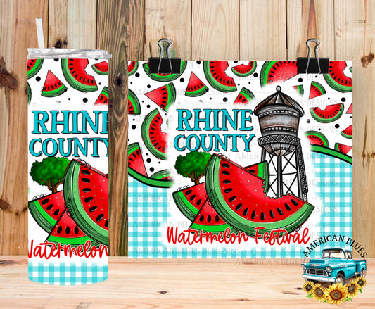 Rhine County Watermelon Festival - 20 oz tumbler wrap