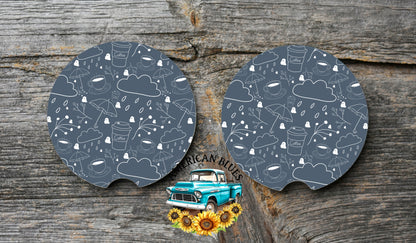Rainy Ghostie car coaster digital design | American Blues Designs