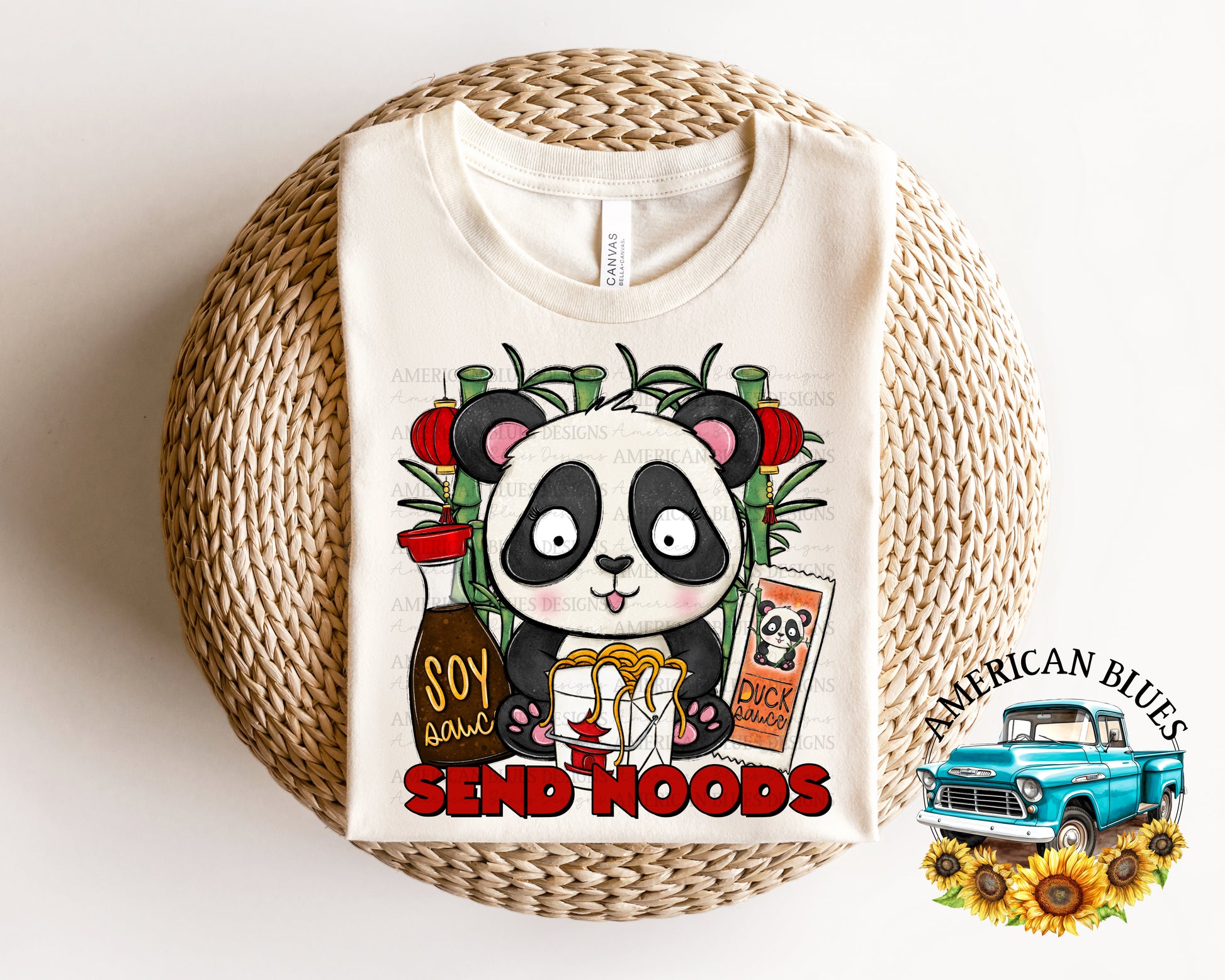 Send Noods Panda digital design | American Blues Designs