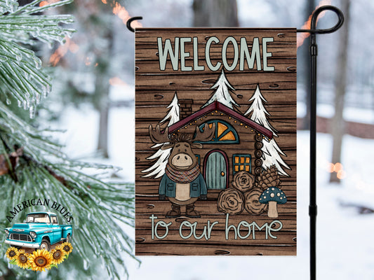 Welcome to our home garden flag digital design | American Blues Designs