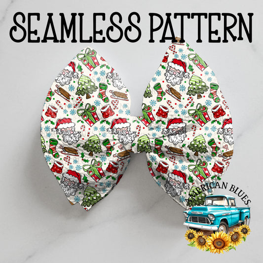 Merry Santa seamless pattern | American Blues Designs