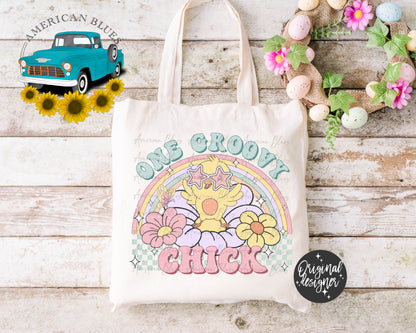 One Groovy Chick retro Easter- regular & distressed version included