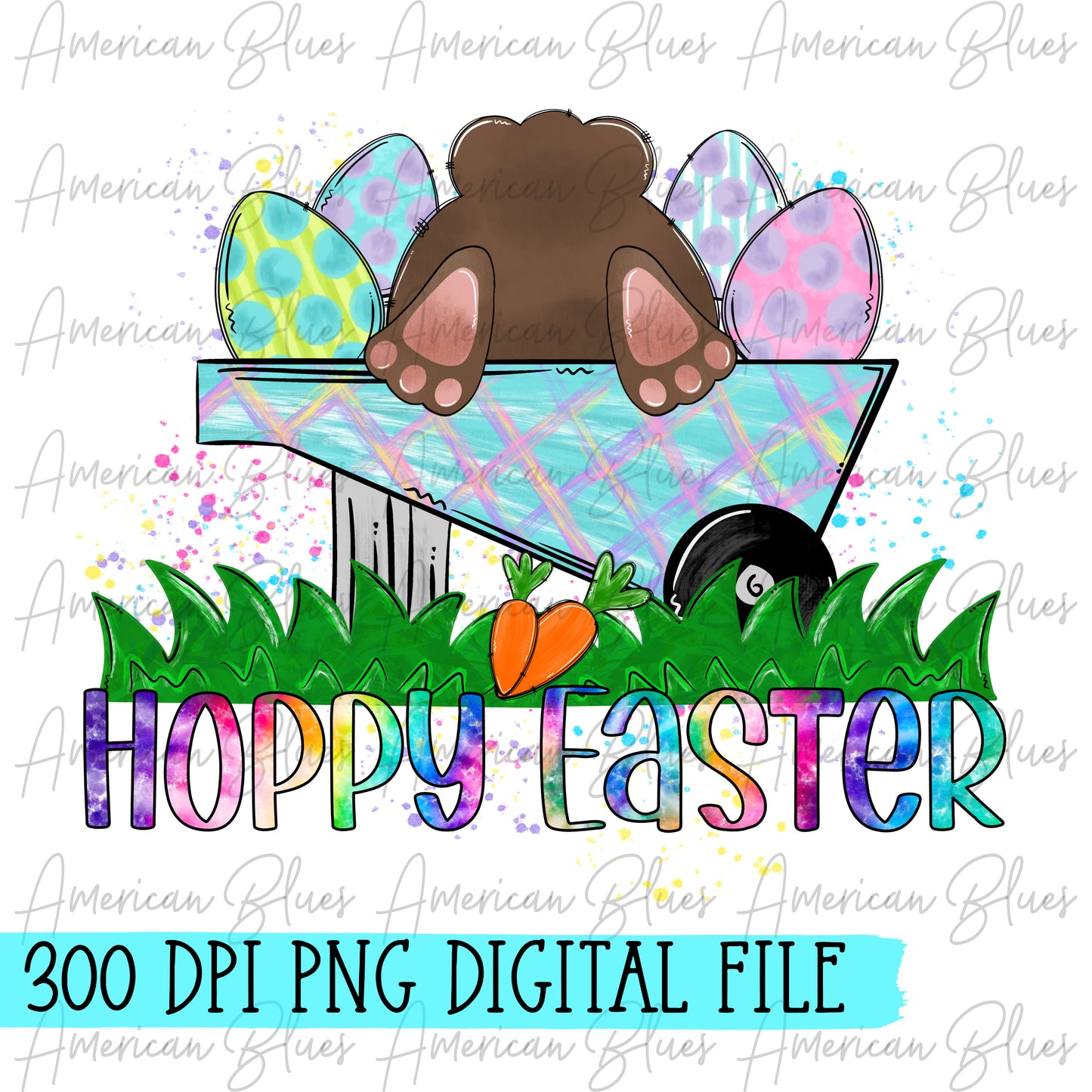 Hoppy Easter bunny bum wagon- DIGITAL