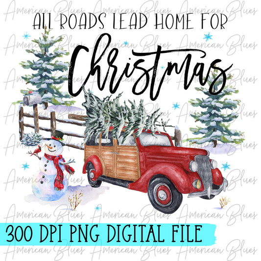 All roads lead home for Christmas-vintage car