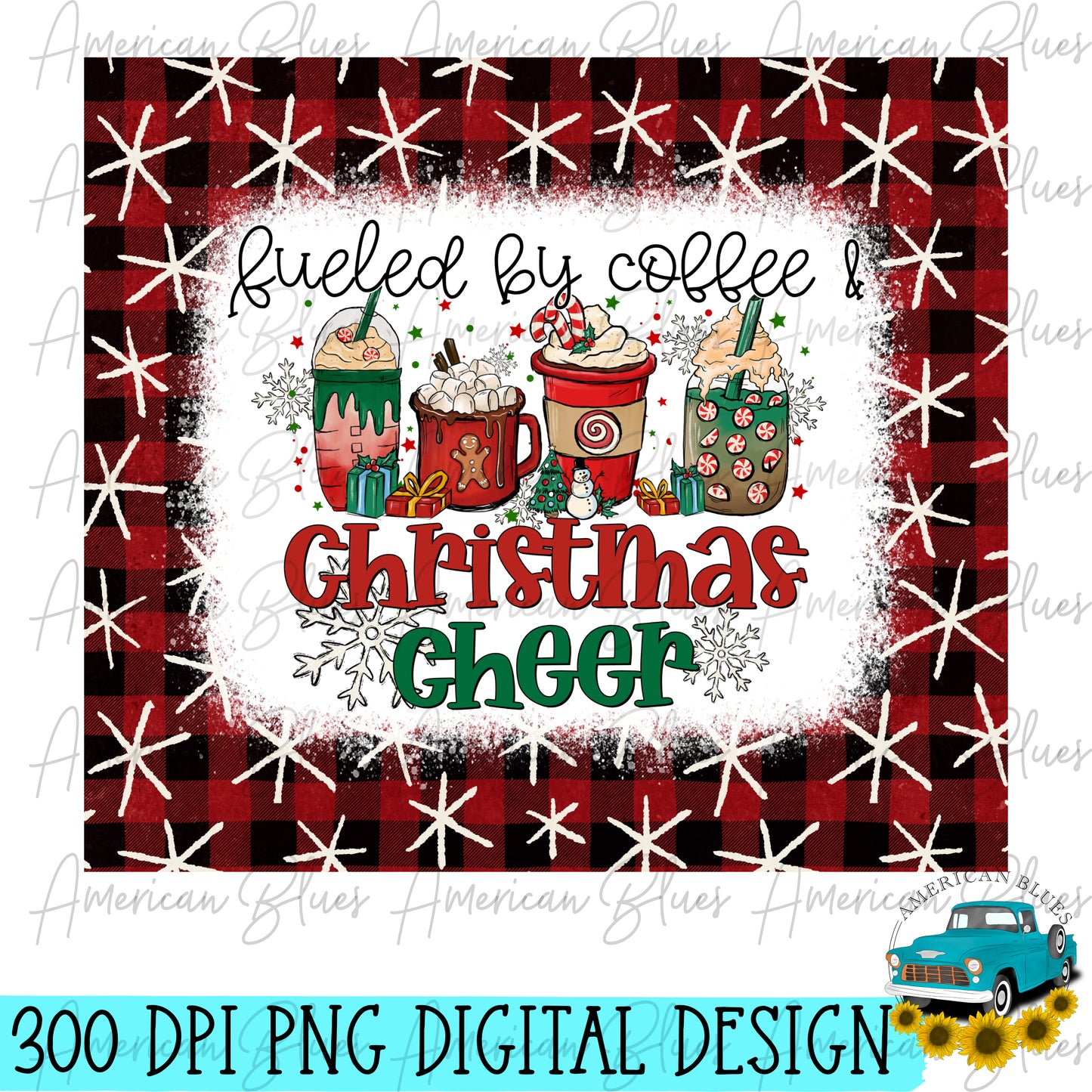 Fueled by coffee & Christmas Cheer TUMBLER WRAP