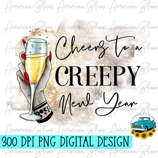 Cheers to a creepy New Year- light