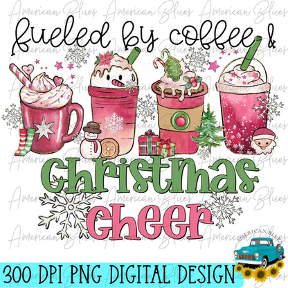 Fueled by coffee & Christmas Cheer PINK