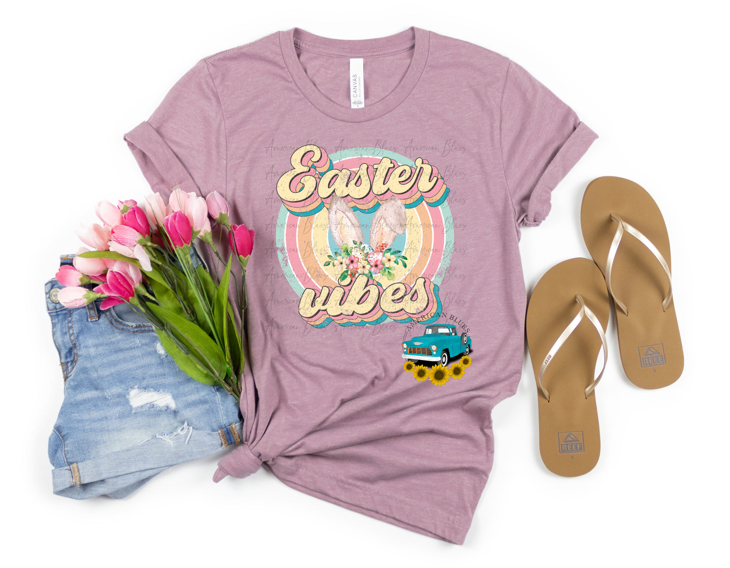 Easter Vibes- retro distressed