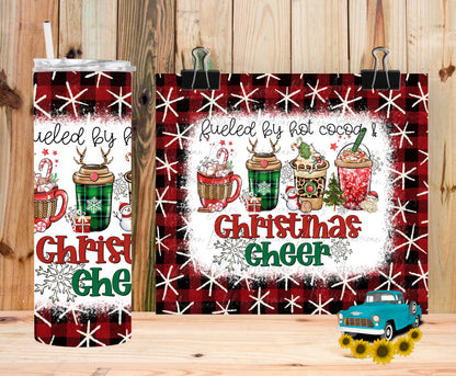 Fueled by hot cocoa & Christmas Cheer TUMBLER WRAP
