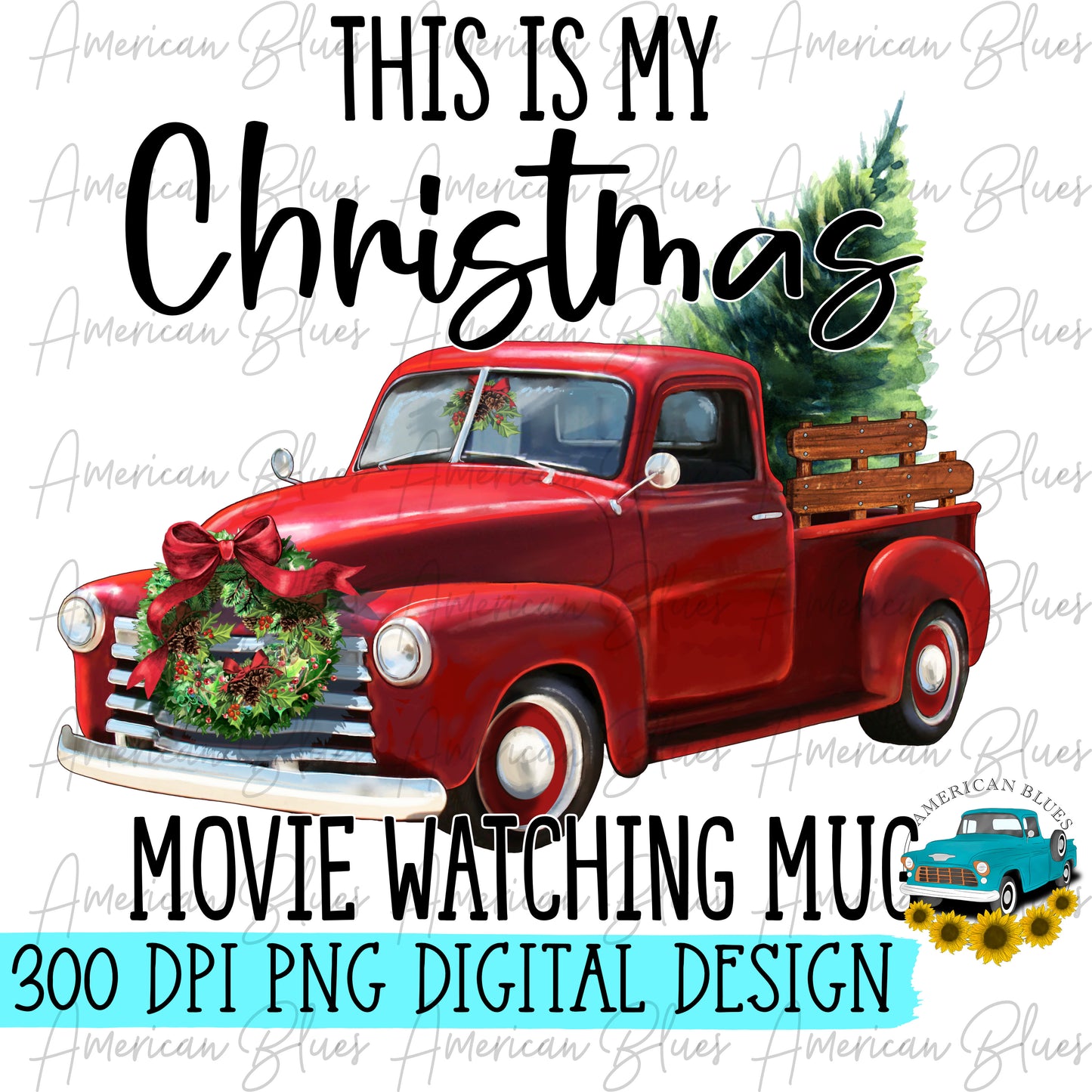This is my Christmas movie watching mug- vintage red truck