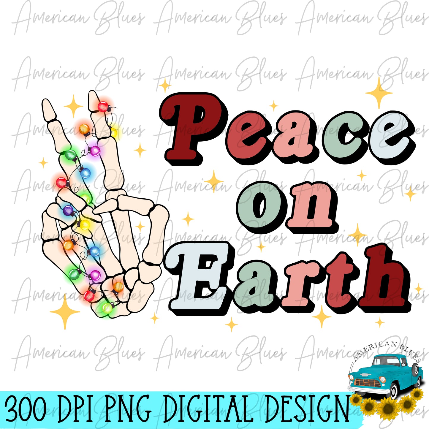 Peace on Earth skelly hand