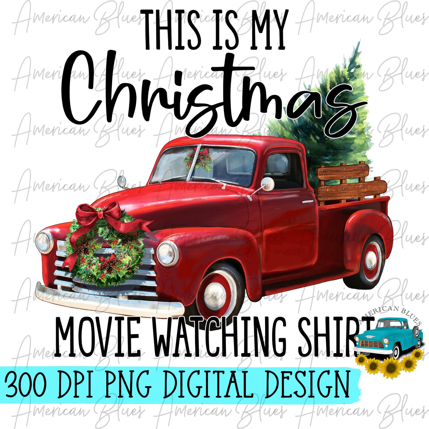 This is my Christmas movie watching shirt- vintage red truck