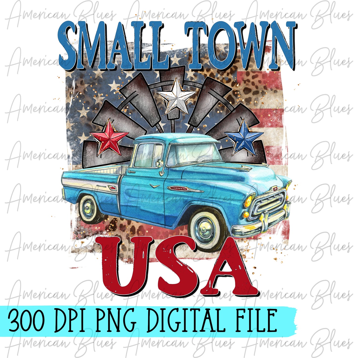 Small Town USA-vintage truck-digital